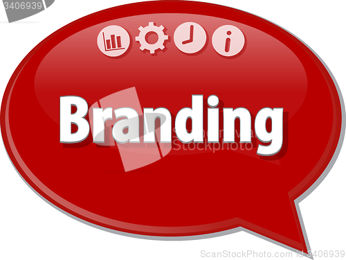 Image of Branding   Business term speech bubble illustration