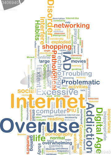 Image of Internet overuse background concept