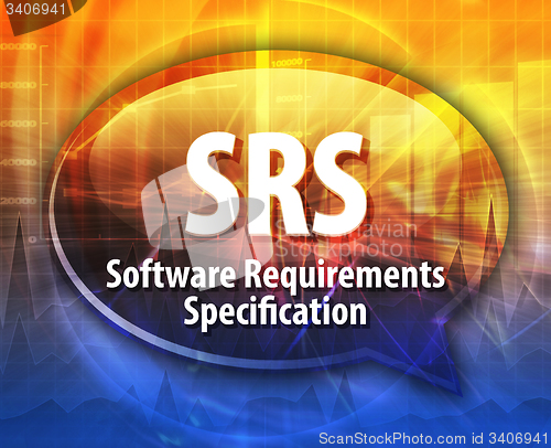 Image of SRS acronym definition speech bubble illustration