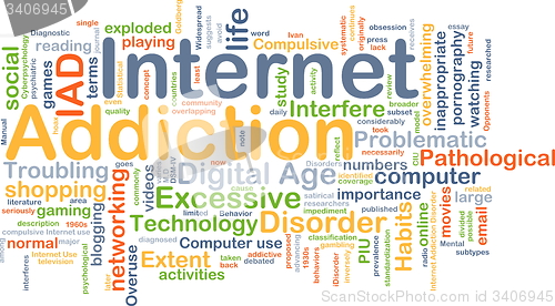 Image of Internet addiction background concept