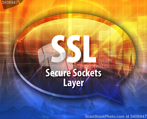 Image of SSL acronym definition speech bubble illustration