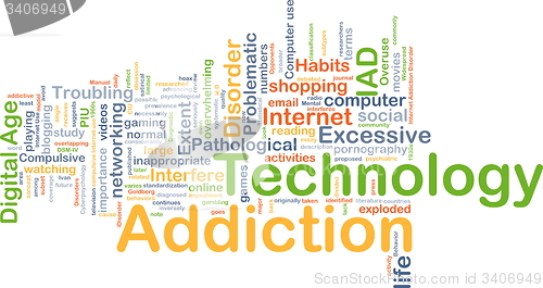 Image of Technology addiction background concept