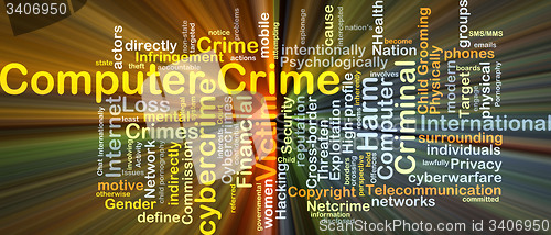 Image of Computer crime background concept glowing