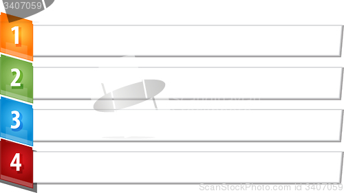 Image of Slant Items Four blank business diagram illustration