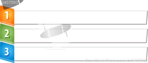 Image of Slant Items Three blank business diagram illustration