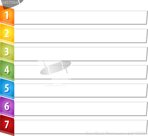 Image of Slant Items Seven blank business diagram illustration