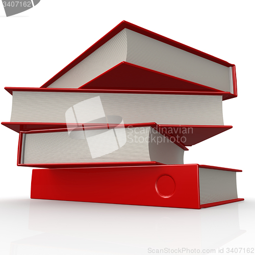 Image of Stack of red books