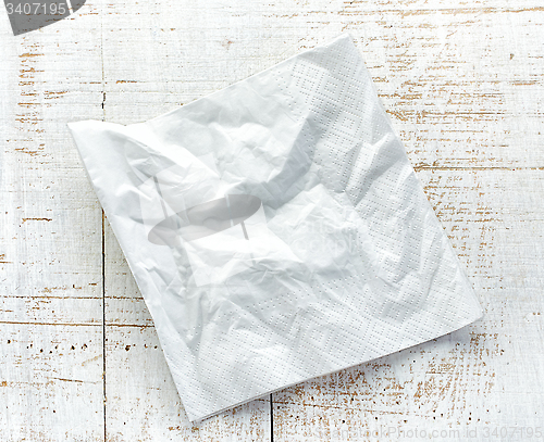 Image of white paper napkin