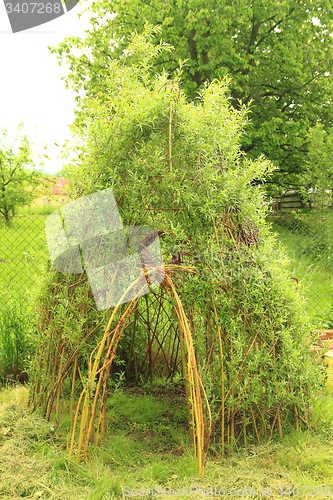 Image of willow door to small children house