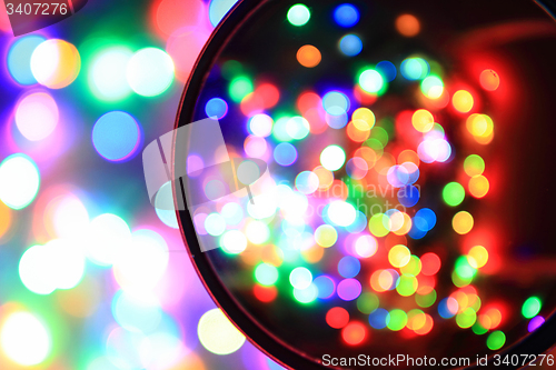 Image of color christmas lights background