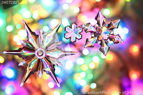 Image of color christmas lights background