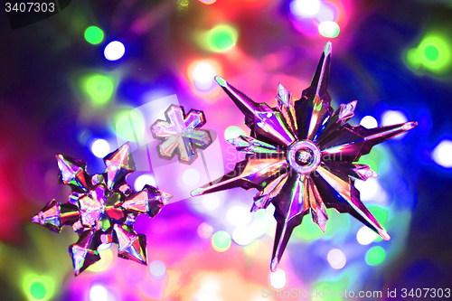 Image of color christmas lights background