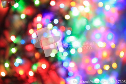 Image of color christmas lights background