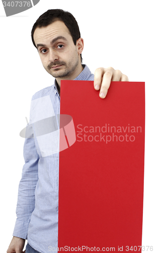 Image of Man holding a paper