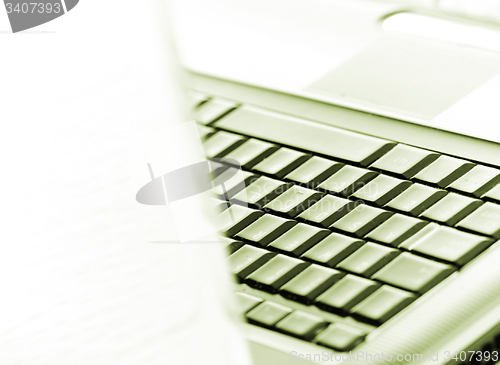 Image of Modern and stylish laptop. 