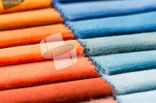 Image of Multi color fabric texture samples