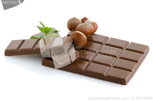 Image of Closeup detail of chocolate parts
