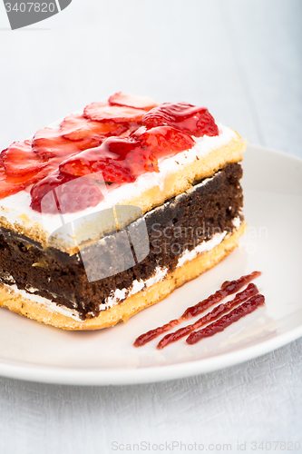 Image of Chocolate strawberry cake 