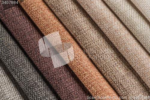 Image of Multi color fabric texture samples