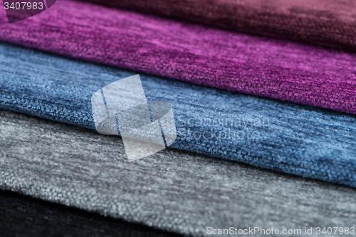 Image of Multi color fabric texture samples