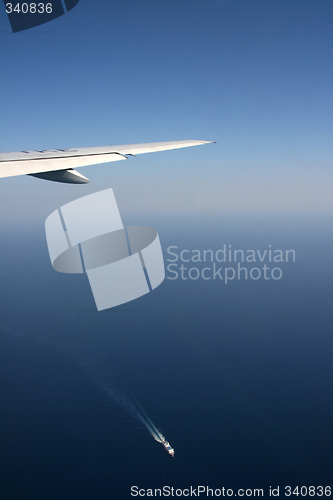 Image of airplane and ship