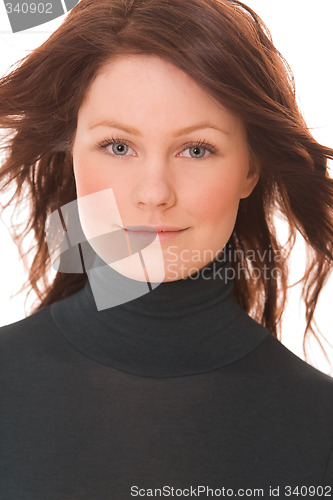 Image of Portrait of young beautiful woman