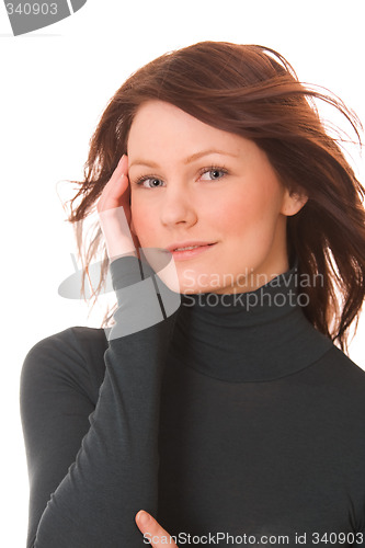 Image of Portrait of young beautiful woman