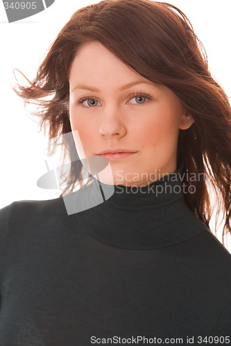 Image of Portrait of young beautiful woman