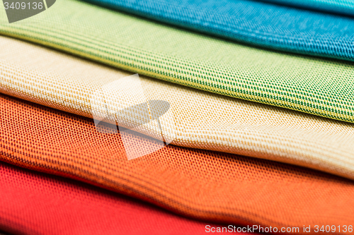 Image of Multi color fabric texture samples
