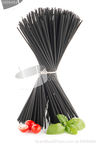 Image of Bunch of black spaghetti