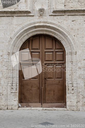 Image of Old wooden entrance door
