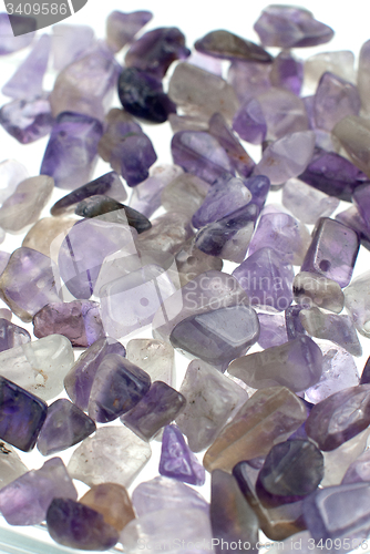 Image of Amethyst gravel necklace and bracelet beads