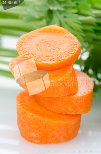 Image of Pile of carrot slices