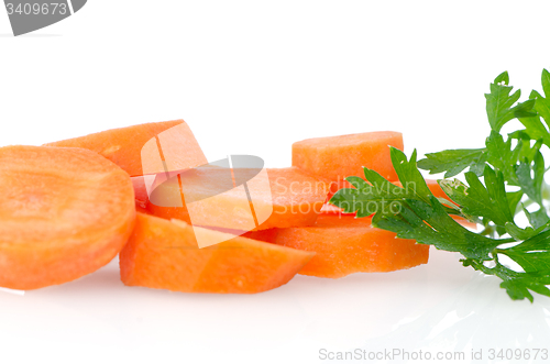 Image of Pile of carrot slices