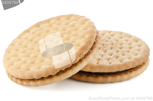 Image of Sandwich biscuits with chocolate filling