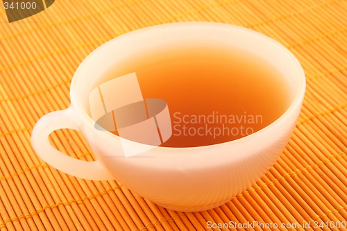 Image of Cup of tea in warm golden light