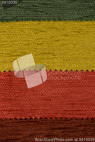 Image of Multi color fabric texture samples