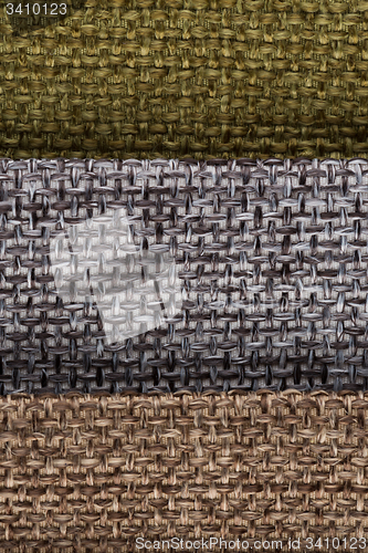 Image of Multi color fabric texture samples