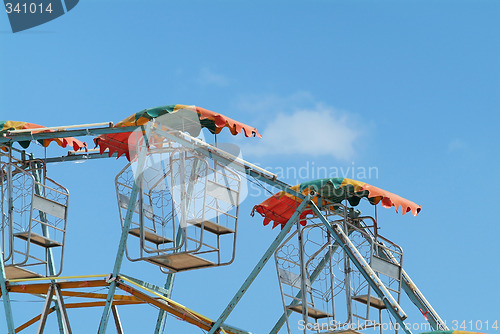 Image of Detail of empty ferris wheel