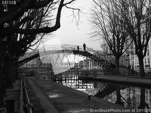 Image of Paris - footbridge on the Saint Martin Channel