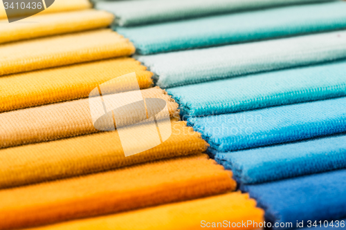 Image of Multi color fabric texture samples