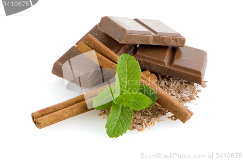 Image of Closeup detail of chocolate parts
