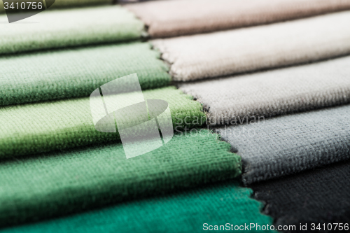 Image of Multi color fabric texture samples