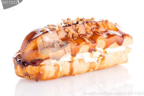 Image of Eclair with caramel decoration