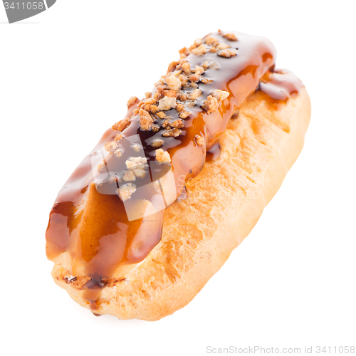 Image of Eclair with caramel decoration