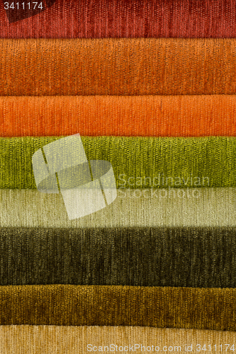 Image of Multi color fabric texture samples