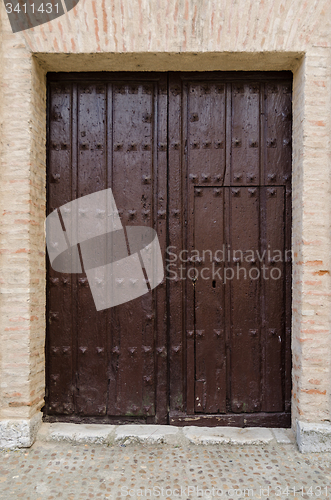 Image of Old wooden entrance door