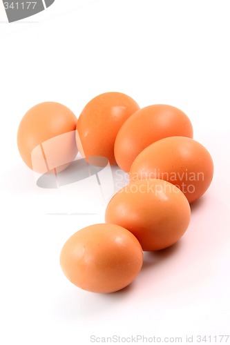 Image of fresh eggs in curve