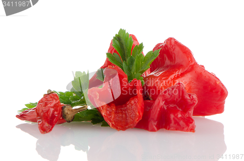 Image of Red peppers closeup