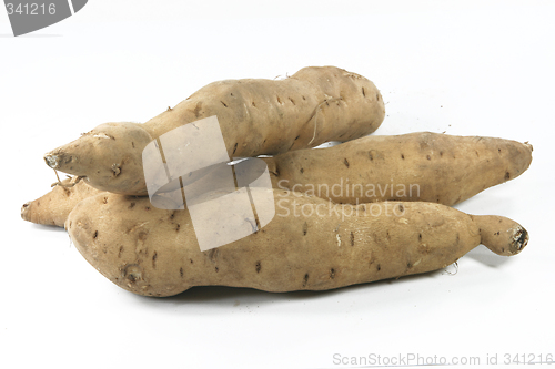 Image of sweet potatoes isolated